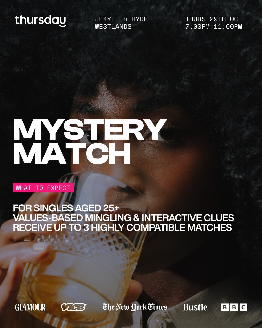 Poster for Thursday™ Nairobi | Singles Mystery Matchmaking